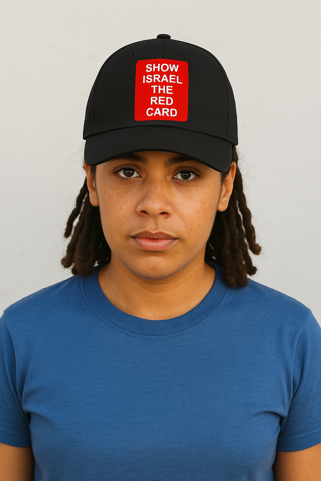 Show Israel the Red Card Protest Cap – Black
