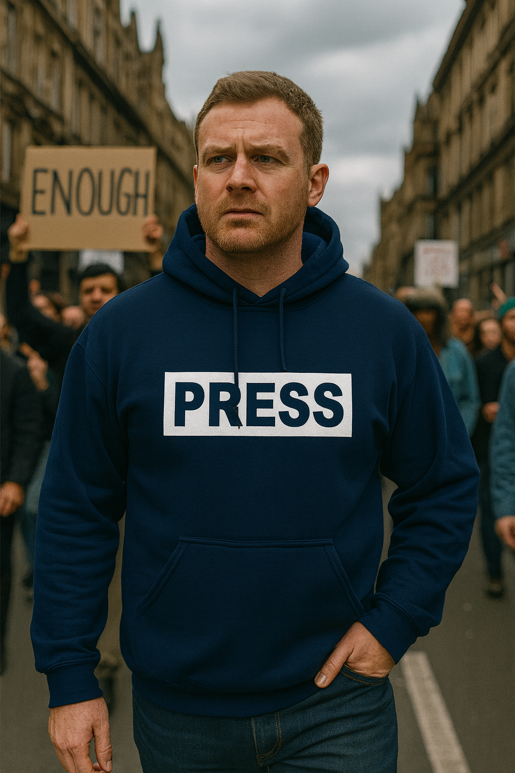 PRESS Navy Hoodie