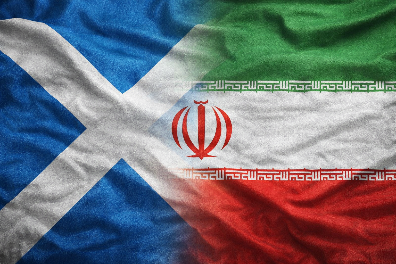Scotland & Iran Solidarity Flag – Unity in Resistance (5ft x 3ft)