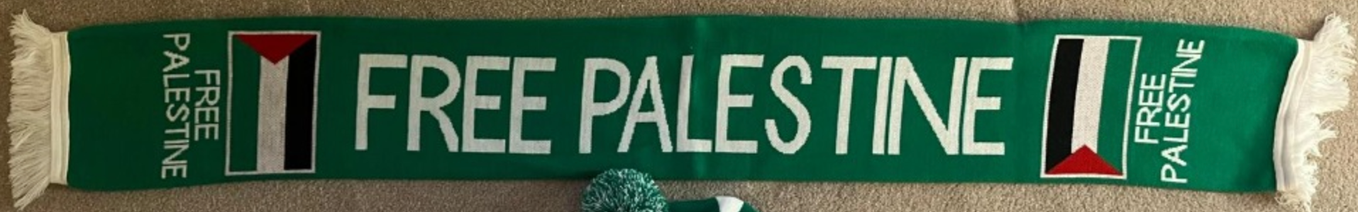Free Palestine Football-Style Scarf