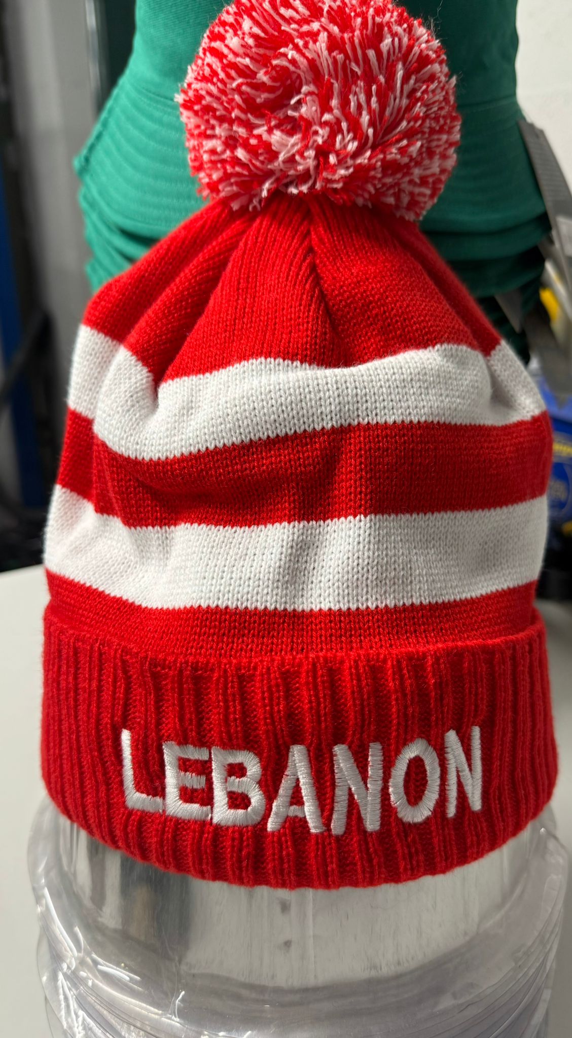 Lebanon Pom Beanie – Winter-Ready Solidarity